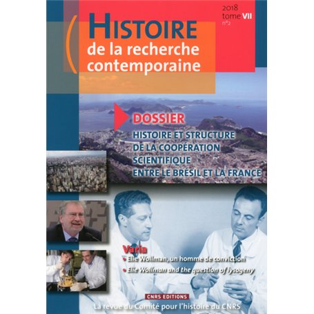 Histoire de la recherche contemporaine - tome 7 numéro 2