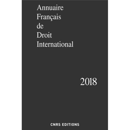 Annuaire Français de Droit International 2018