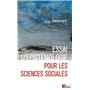 Essai d'épistémologie pour les sciences sociales