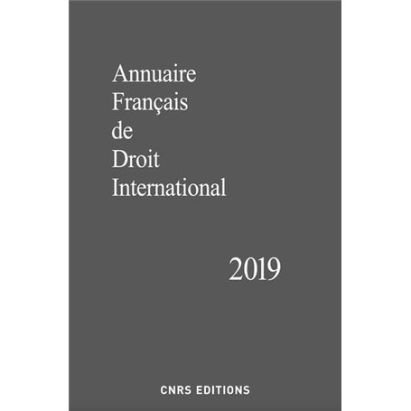 Annuaire Français de Droit International 2019