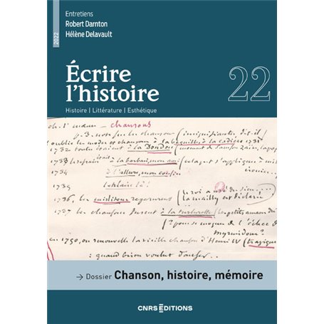 Écrire l'histoire 22 - Dossier : Chanson, histoire, mémoire