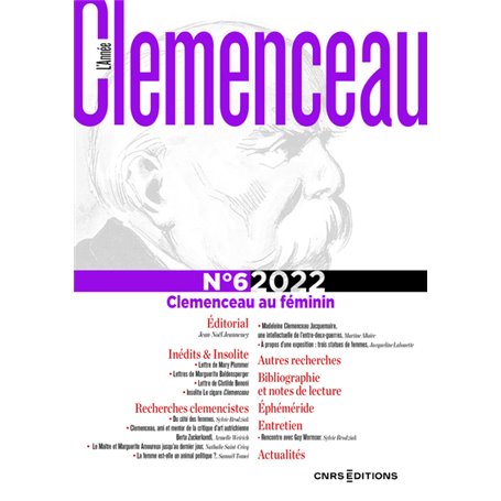 L'Année Clemenceau no6 / 2022 - Clemenceau au féminin