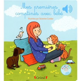 Mes premières comptines avec bébé - Livre sonore avec 6 puces - Dès 1 an