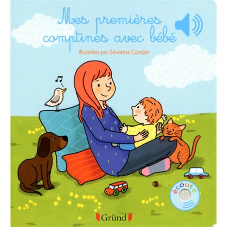 Mes premières comptines avec bébé - Livre sonore avec 6 puces - Dès 1 an