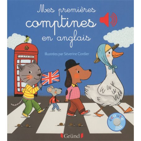 Mes premières comptines en anglais - Livre sonore avec 6 puces - Dès 1 an