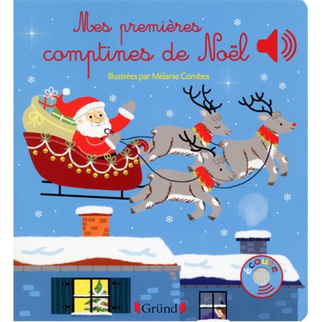 Mes premières comptines de Noël - Livre sonore avec 6 puces - Dès 1 an