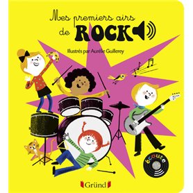 Mes premiers airs de rock - Livre sonore avec 6 puces - Dès 1 an