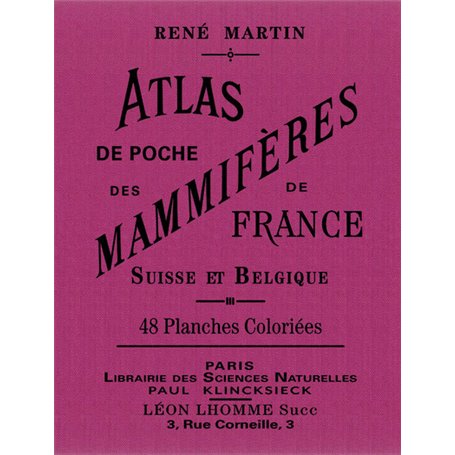 Atlas de poche des mammifères de France, Suisse et Belgique