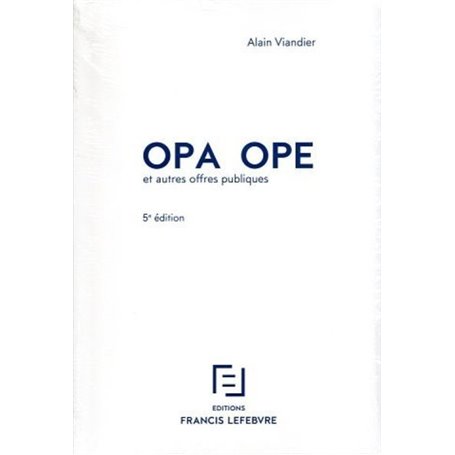 OPA OPE et autres offres publiques