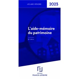 L'Aide-mémoire du patrimoine 2023 28ed