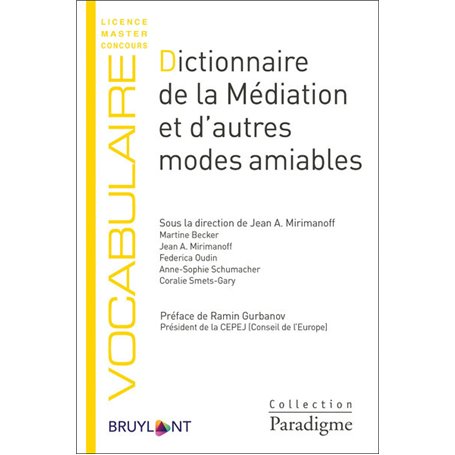 Dictionnaire de la Médiation et d'autres modes amiables