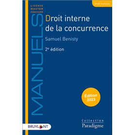 Manuel de droit interne de la concurrence