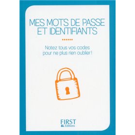 Petit livre de - Mes mots de passe et identifiants