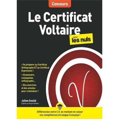 Le Certificat Voltaire pour les Nuls Concours