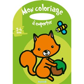 Mon coloriage à emporter (2-4 ans) (Ecureuil-Fond vert)
