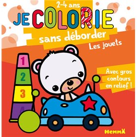 Je colorie sans déborder (2-4 ans) - Les jouets T32 - Avec gros contours en relief !