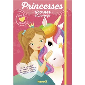 Princesses, licornes et poneys - Coup de coeur créations - Un carnet créatif, des stickers pailletés