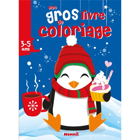 Mon gros livre de coloriage (Noël - Pingouin)