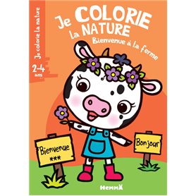 Je colorie la nature (2-4 ans) - Bienvenue à la ferme (Vache)