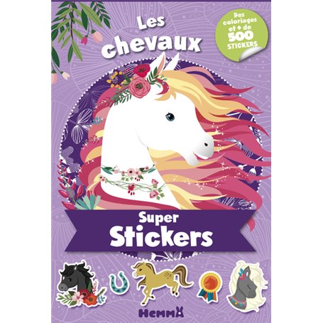 Super stickers - Les chevaux (Violet)
