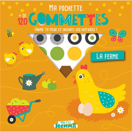 Mon P'tit Hemma Ma pochette + de 120 gommettes - La ferme