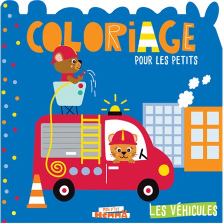 Mon P'tit Hemma Coloriage pour les petits - Les véhicules (Camion de pompier)