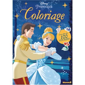 Disney Princesses - Coloriage avec plus de 100 stickers (Cendrillon)