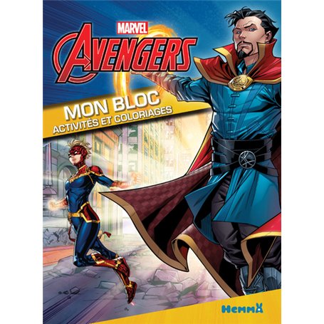 Marvel Avengers Mon bloc - Activités et coloriages (Dr Strange et Captain Marvel)