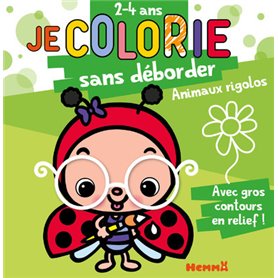 Je colorie sans déborder (2-4 ans) - Animaux rigolos T47 - Avec gros contours en relief !