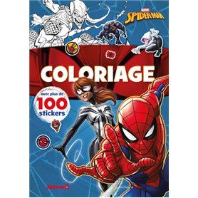 Marvel Spider-Man - Coloriage avec plus de 100 stickers (Spider-Man et Spider-Girl)