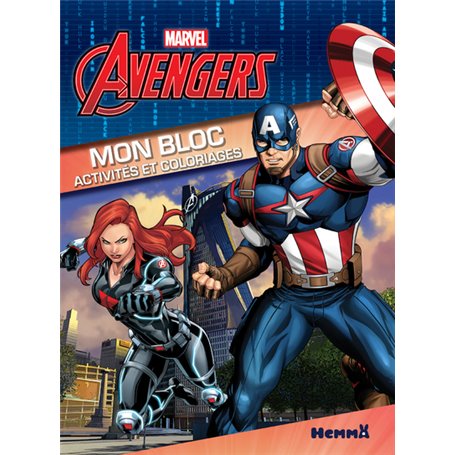 Marvel Avengers - Mon bloc Activités et coloriages (Black Widow et Captain America)