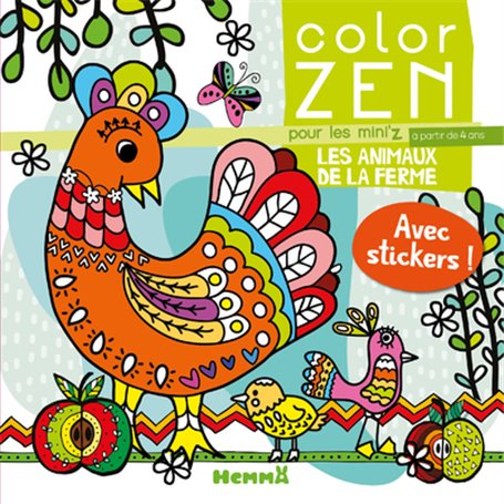 Color zen pour les mini'z - Les animaux de la ferme