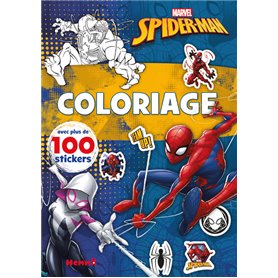 Marvel Spider-Man - Coloriage avec plus de 100 stickers (Spider-Man et Ghost-Spider)