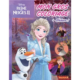 Disney La Reine des Neiges 2 - Mon gros coloriage + stickers ! - Olaf et Elsa