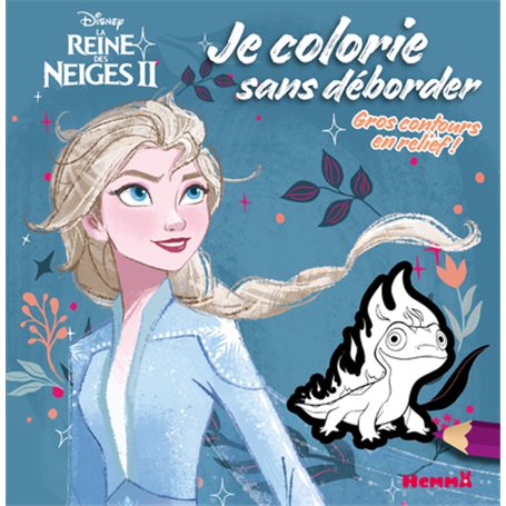 Disney La Reine des Neiges 2 - Je colorie sans déborder (Elsa et Bruni) - Gros contours en relief !