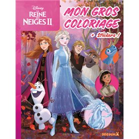 Disney La Reine des Neiges 2 - Mon gros coloriage + stickers ! (Olaf, Anna, Elsa, Kristoff)