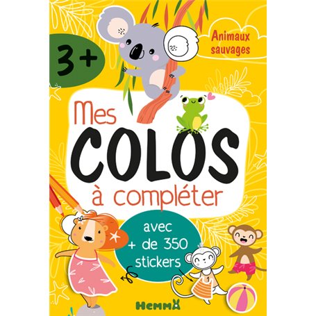 Mes colos à compléter - Animaux sauvages - avec + de 350 stickers