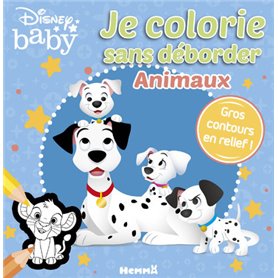 Disney Baby - Je colorie sans déborder - Animaux - Gros contours en relief !