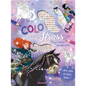 Disney Princesses - Colo avec strass - Princesses et chevaux - Avec plus de 1000 strass !