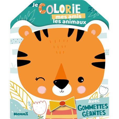 Je colorie mes amis les animaux - Avec gommettes géantes