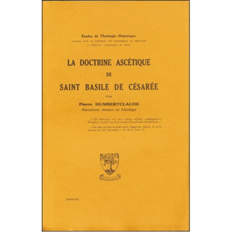 La doctrine ascétique de saint Basile