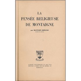 La pensée religieuse de Montaigne