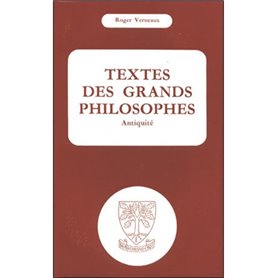 Textes des grands philosophes : Antiquité