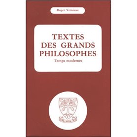 Textes des grands philosophes : Temps modernes