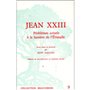 Jean XXIII - problèmes actuels à la lumière de l'église