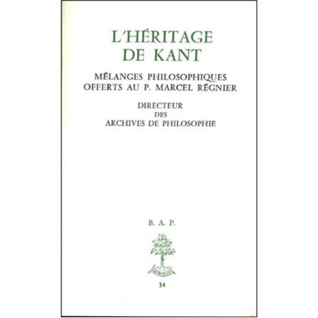 BAP n°34 - L'héritage de Kant