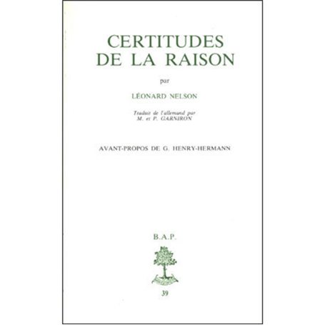 BAP n°39 - Certitudes de la raison