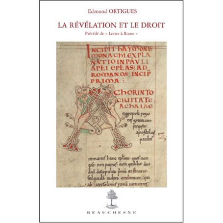 La révélation et le droit - Précédé de "Lettre à Rome"