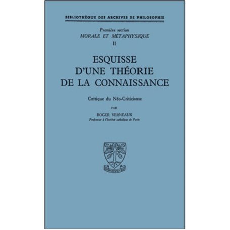 Esquisse d'une théorie de la connaissance