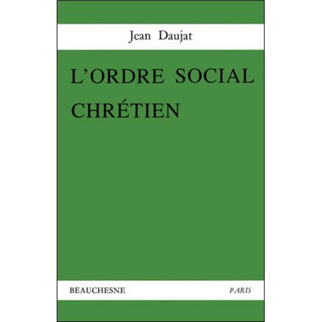 L'ordre social chrétien